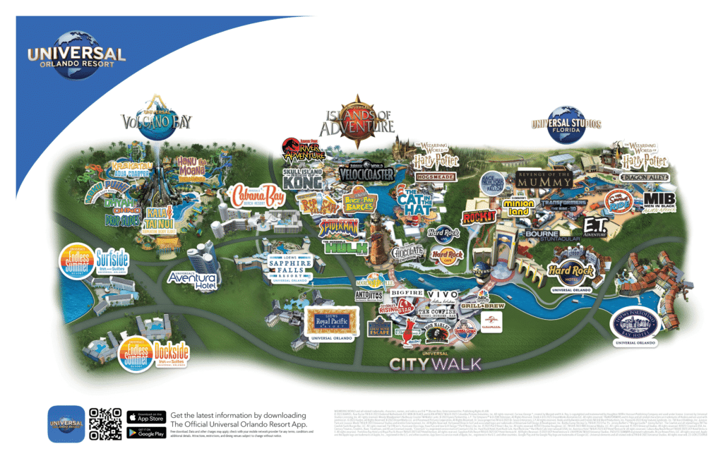 Universal Orlando Map 2024