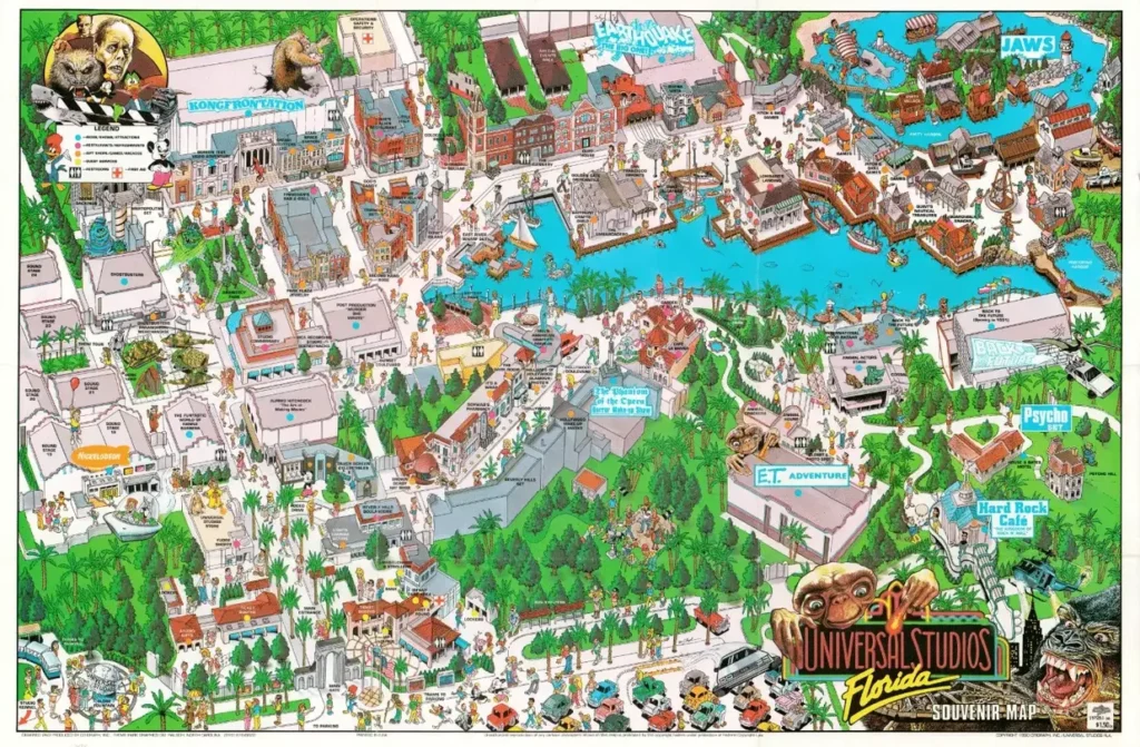 Universal Studios Florida Map 1991