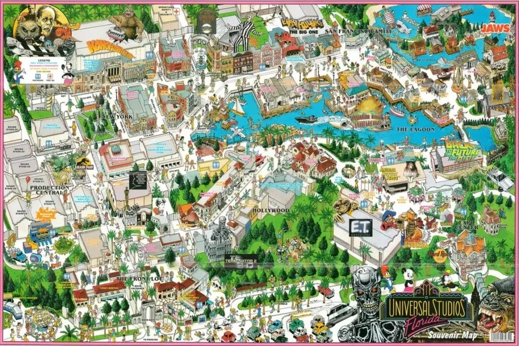Universal Studios Florida Map 1997
