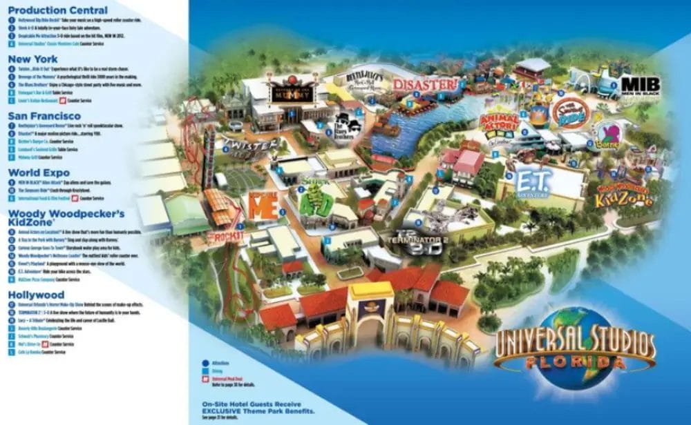 Universal Studios Florida Map 2003