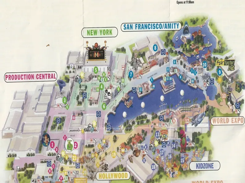 Universal Studios Florida Map 2006