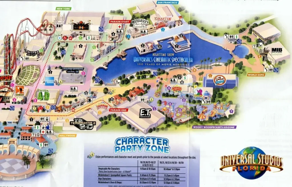 Universal Studios Florida Map 2013
