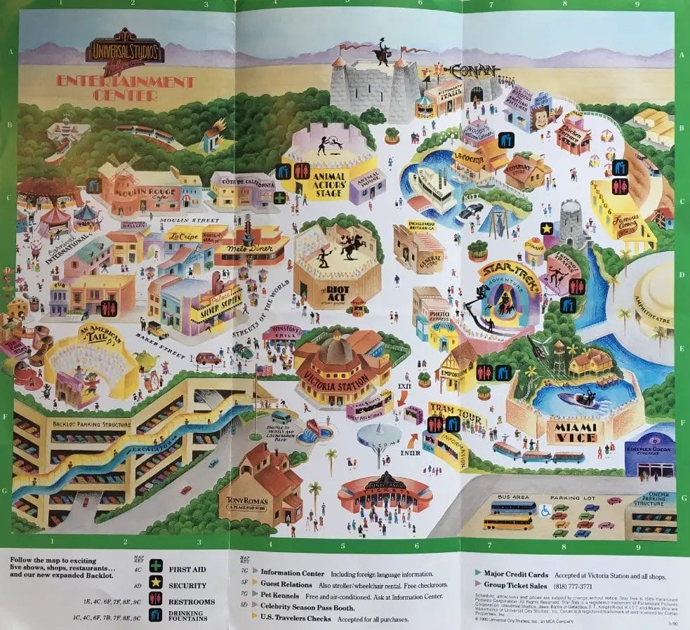 Universal Studios Hollywood Map And Brochure (2024 - 1964 