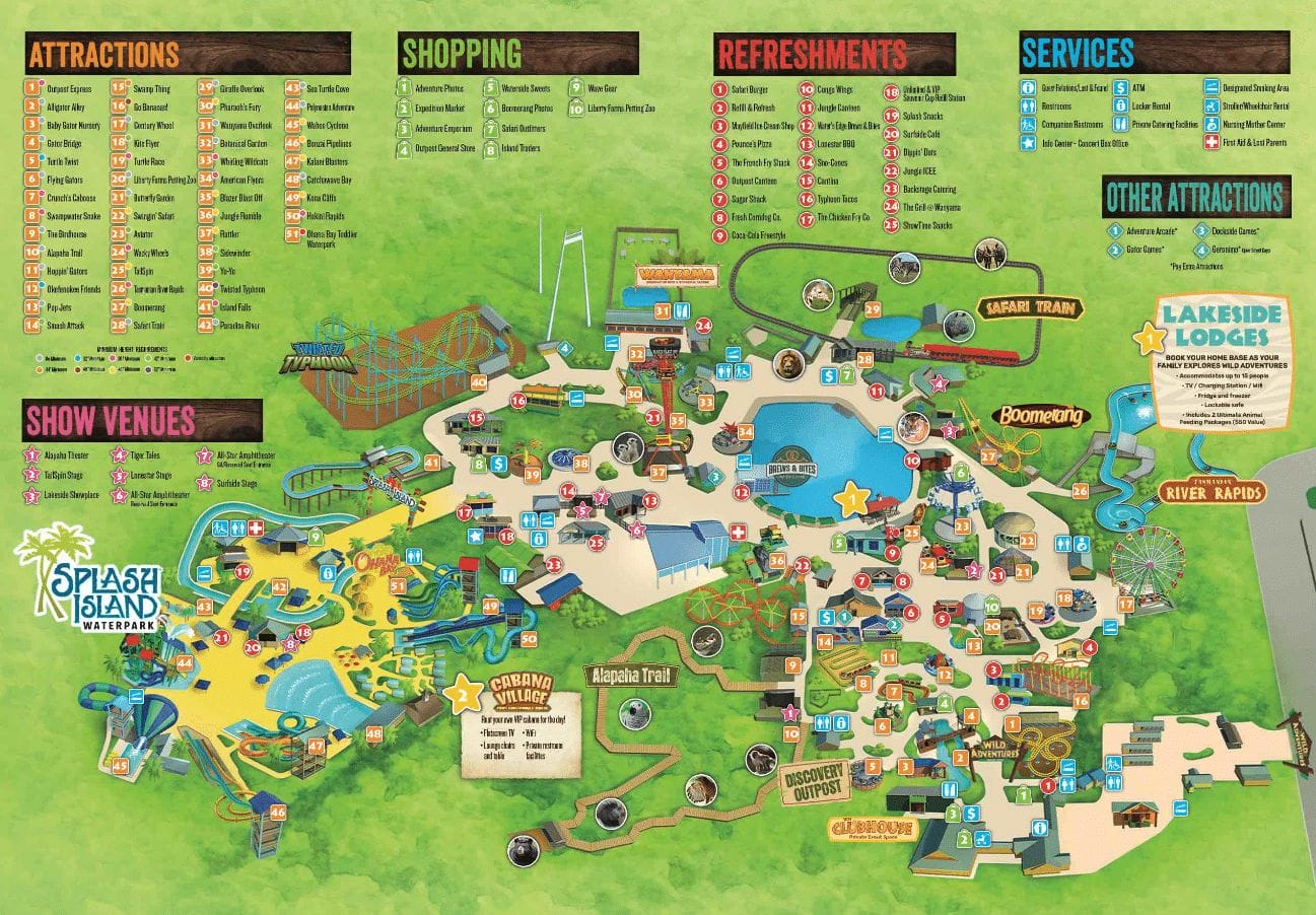 Wild Adventures Map and Brochure (2001 - 2024) | ThemeParkBrochures.net