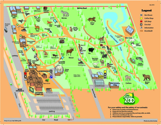 Alaska Zoo Map and Brochure (2015 2023)