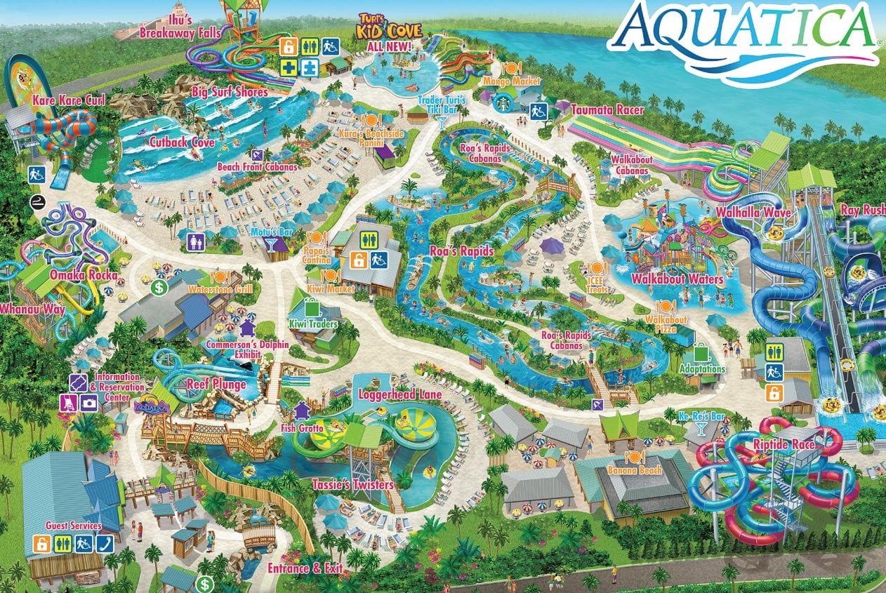 Aquatica Orlando Map and Brochure (2023) | ThemeParkBrochures.net