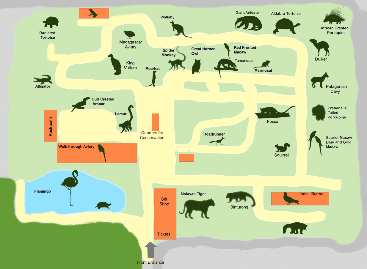 Charles Paddock Zoo Map and Brochure (2017 - 2023) | ThemeParkBrochures.net