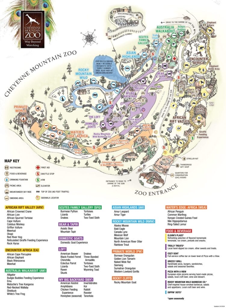 Cheyenne Mountain Zoo Map 2024