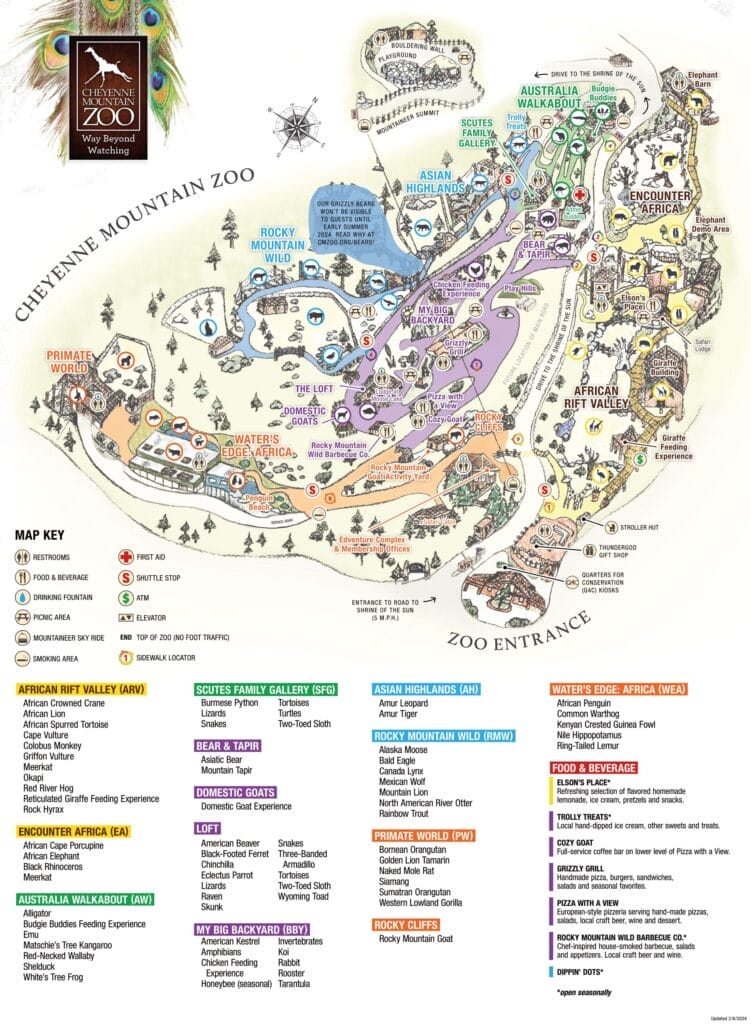 Cheyenne Mountain Zoo Map and Brochure (2022 - 2024 ...