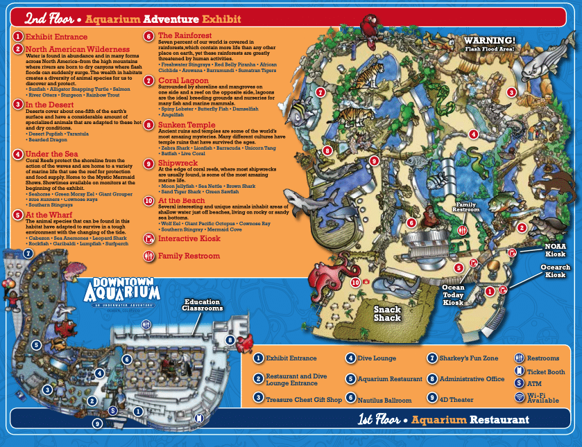 Downtown Aquarium Map and Brochure (2022 2023)