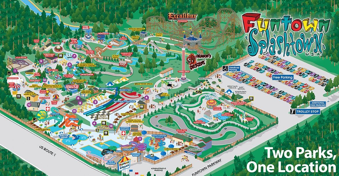 Funtown Splashtown USA Map and Brochure (2022 2023)
