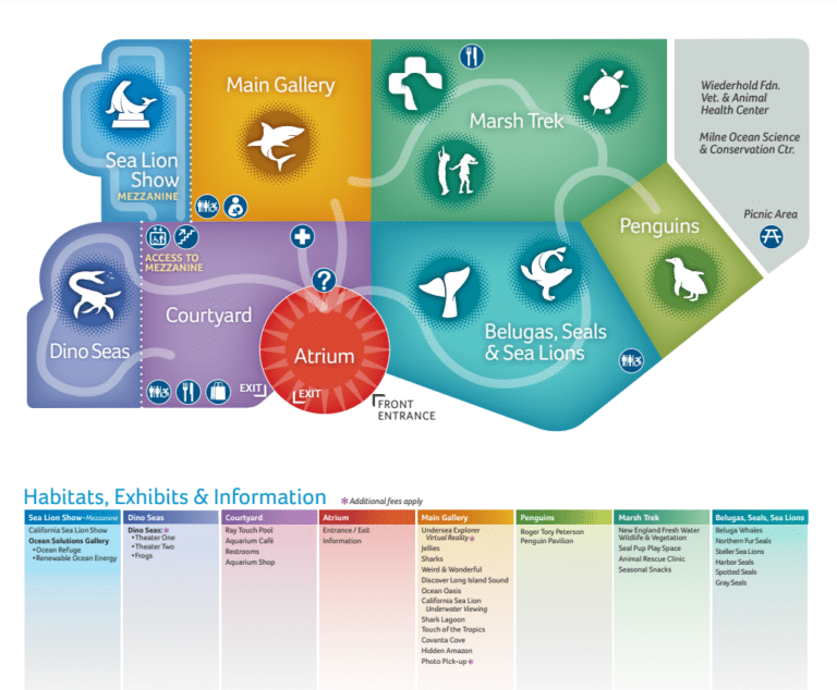 Mystic Aquarium Map and Brochure (2015 – 2023)