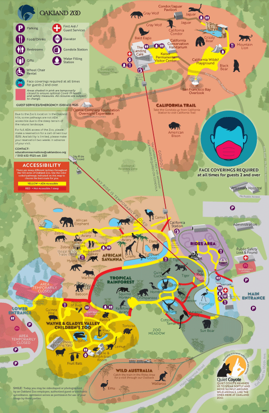 Oakland Zoo Map and Brochure (2021 2023)