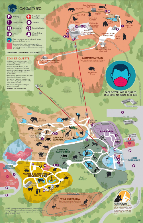 Oakland Zoo Map and Brochure (2021 2023)