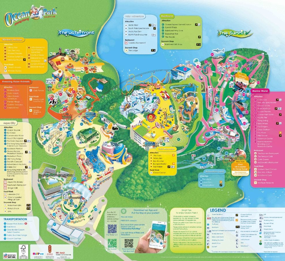 Ocean Park Hong Kong Map and Brochure (2019 - 2023 ...