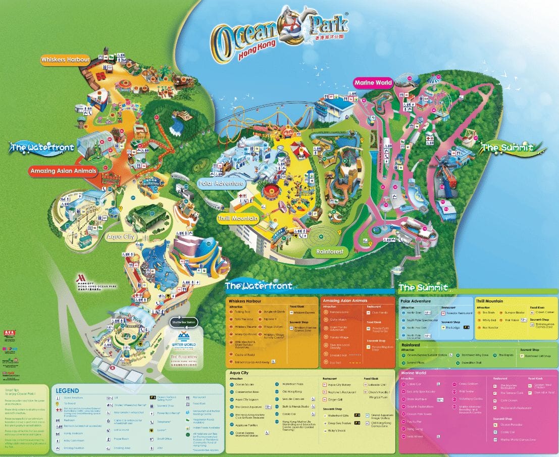 Ocean Park Hong Kong Map and Brochure (2019 - 2023 ...