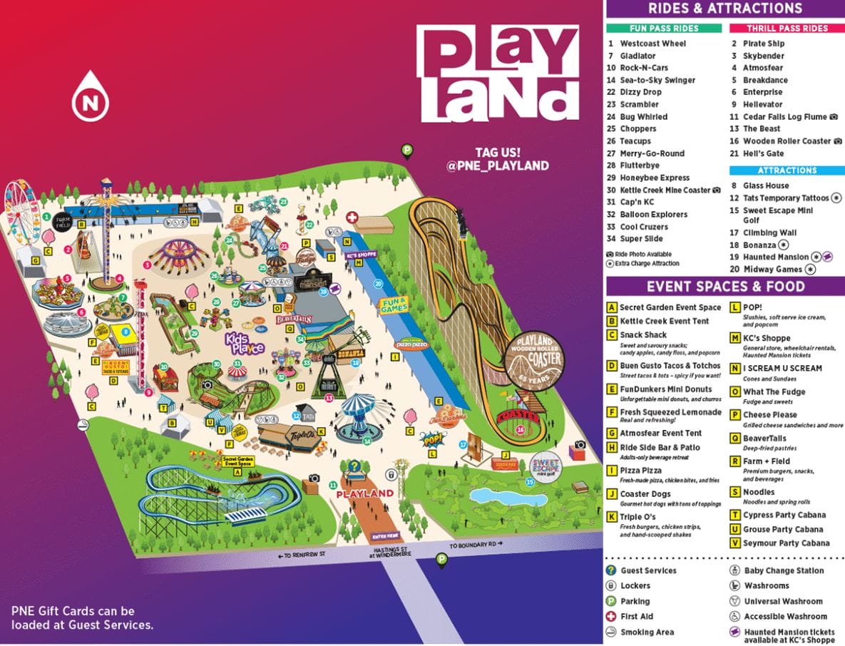 Playland Amusement Park Map and Brochure (2023)  ThemeParkBrochures.net