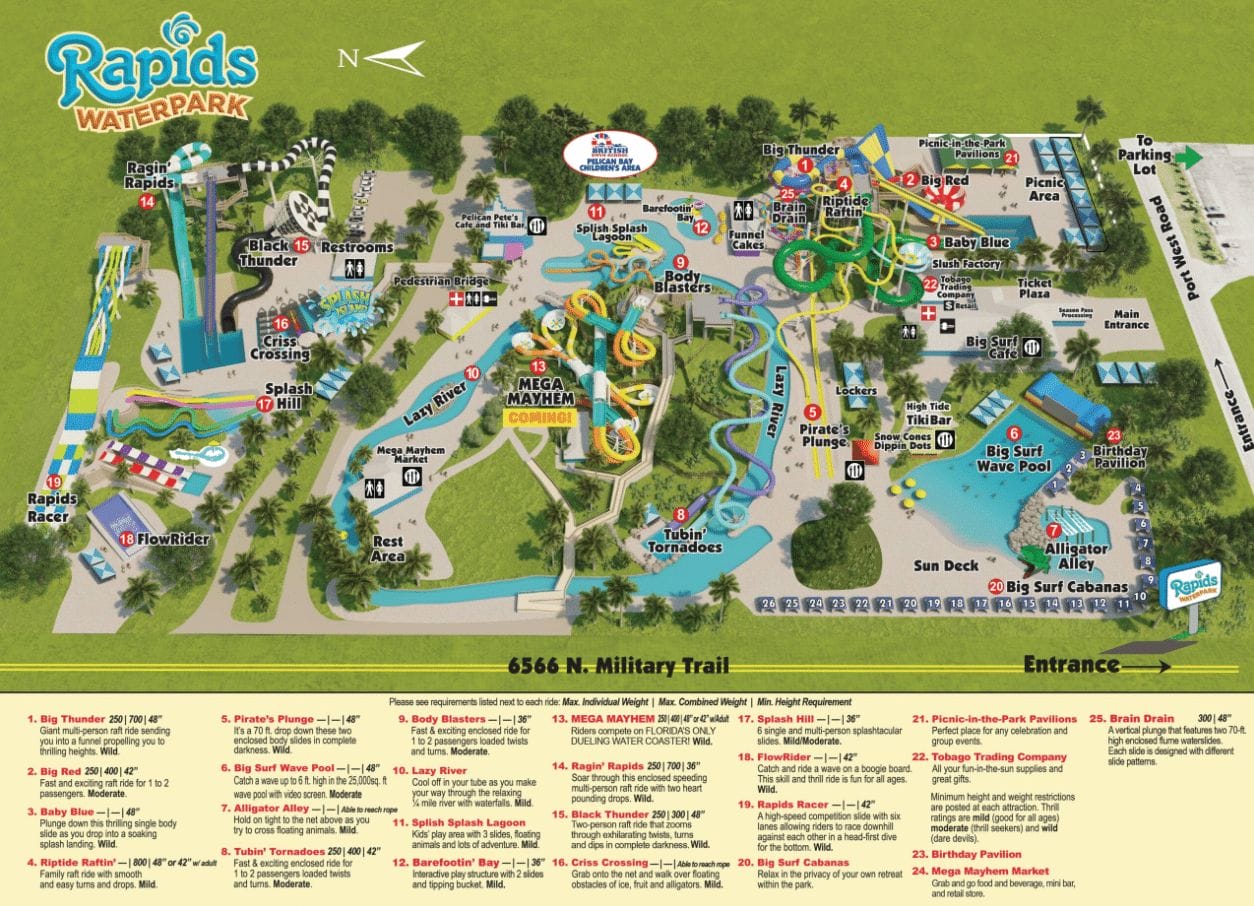 Rapids Water Park Map and Brochure (2022 - 2023)  ThemeParkBrochures.net