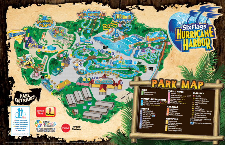 Six Flags Hurricane Harbor Concord Map and Brochure (2022 – 2023)