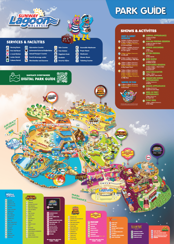 Sunway Lagoon Map and Brochure (2023) | ThemeParkBrochures.net