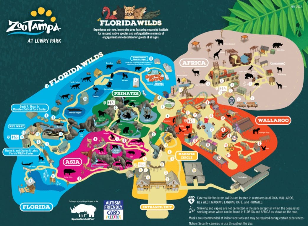 Tampa's Lowry Park Zoo Map and Brochure (2020 - 2023 ...