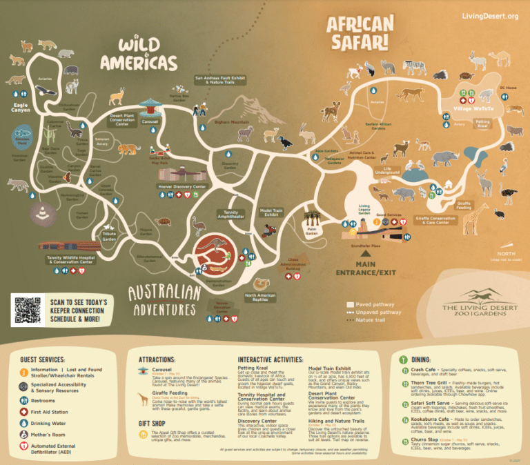 The Living Desert Zoo and Gardens Map and Brochure (2021 – 2023)