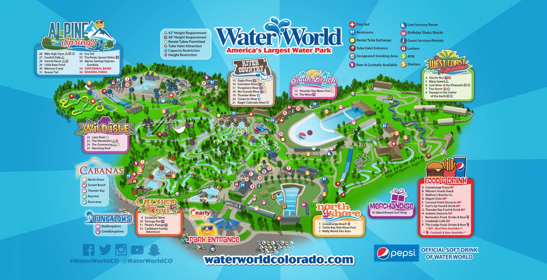 Water World Colorado Map and Brochure (2020 2023