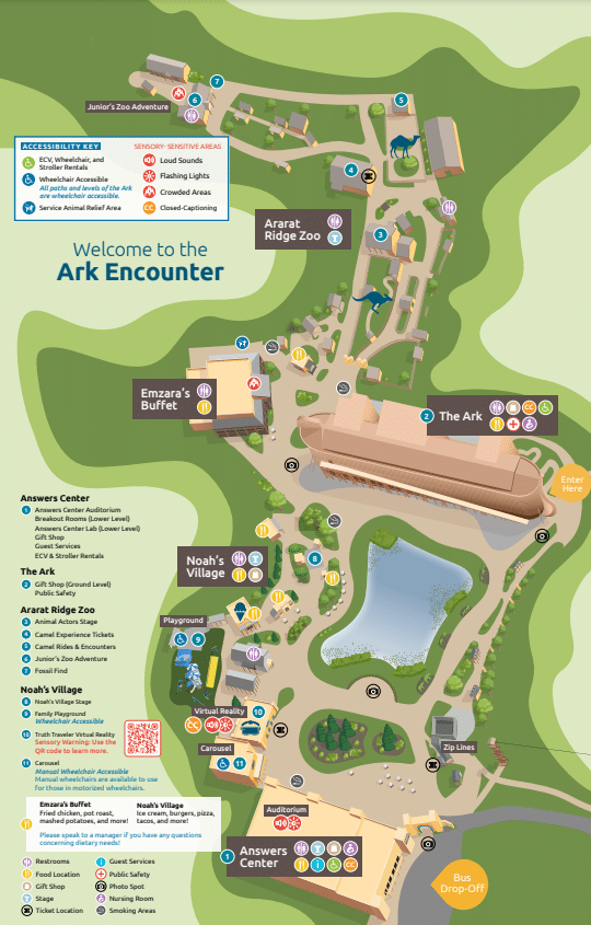 Ark Encounter Map And Brochure (2021 - 2023) | ThemeParkBrochures.net