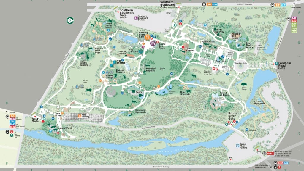 Bronx Zoo Map and Brochure (2015 - 2023) | ThemeParkBrochures.net