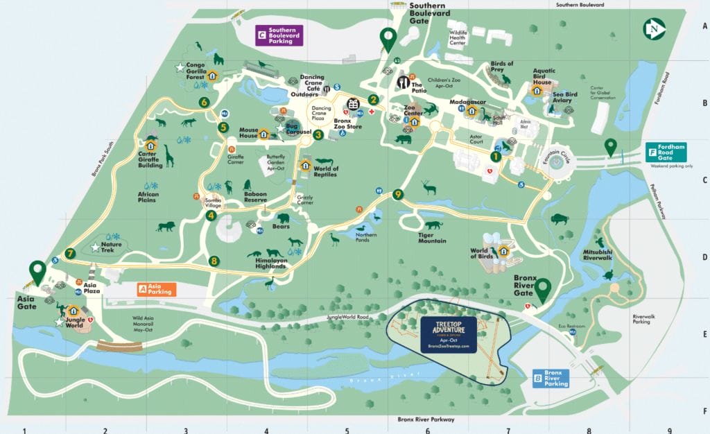 Bronx Zoo Map and Brochure (2015 - 2023) | ThemeParkBrochures.net