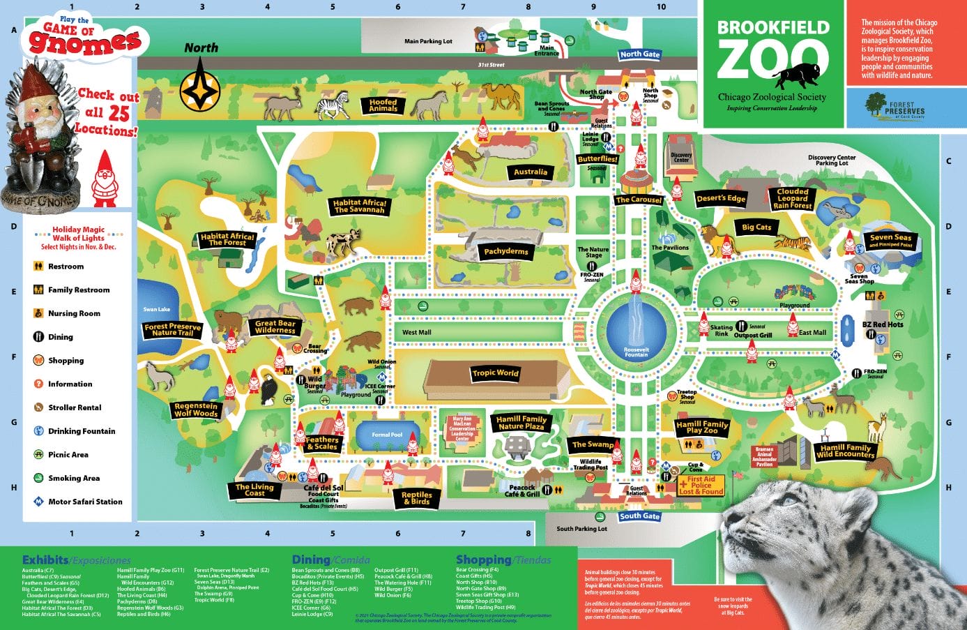 Brookfield Zoo Map and Brochure (2019 - 2023) | ThemeParkBrochures.net