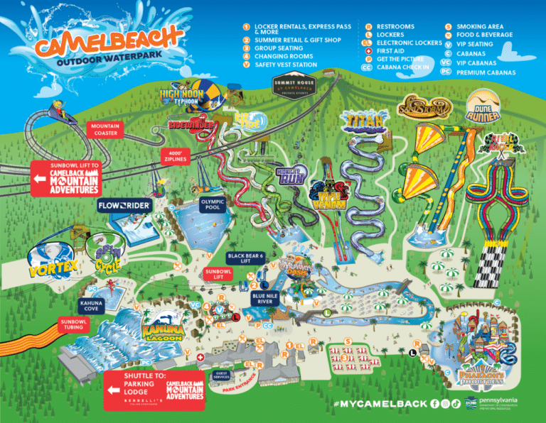 Camelbeach Mountain Waterpark Map and Brochure (2023)