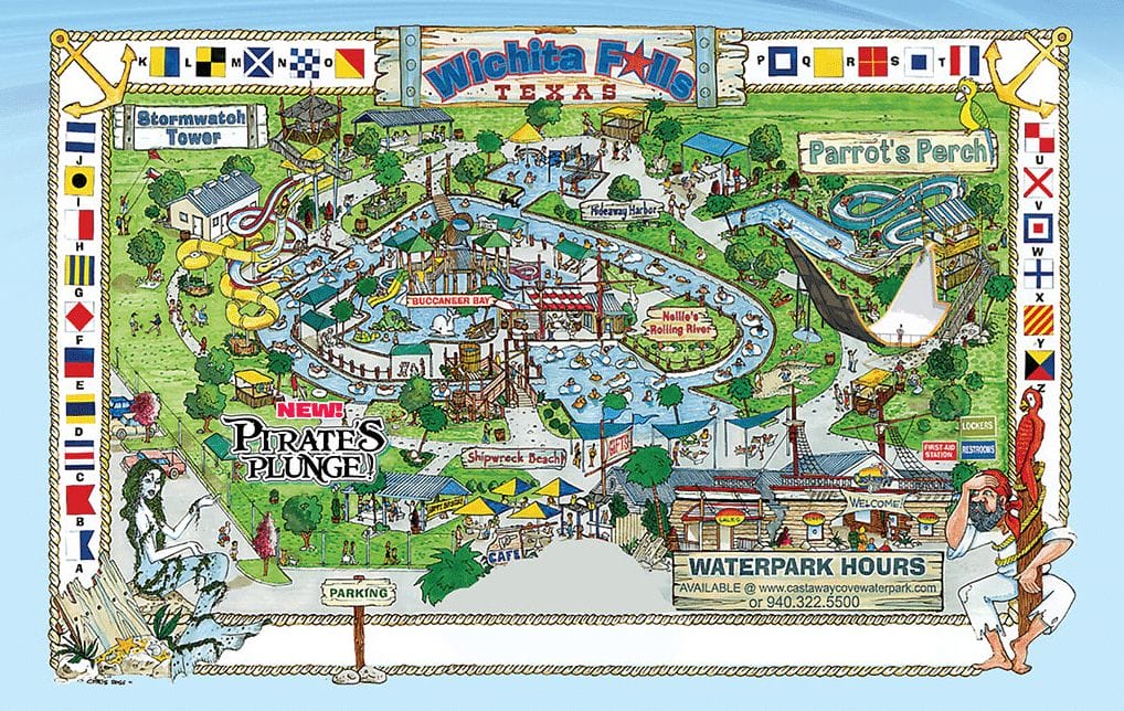 Castaway Cove Waterpark Map and Brochure (2017 2022
