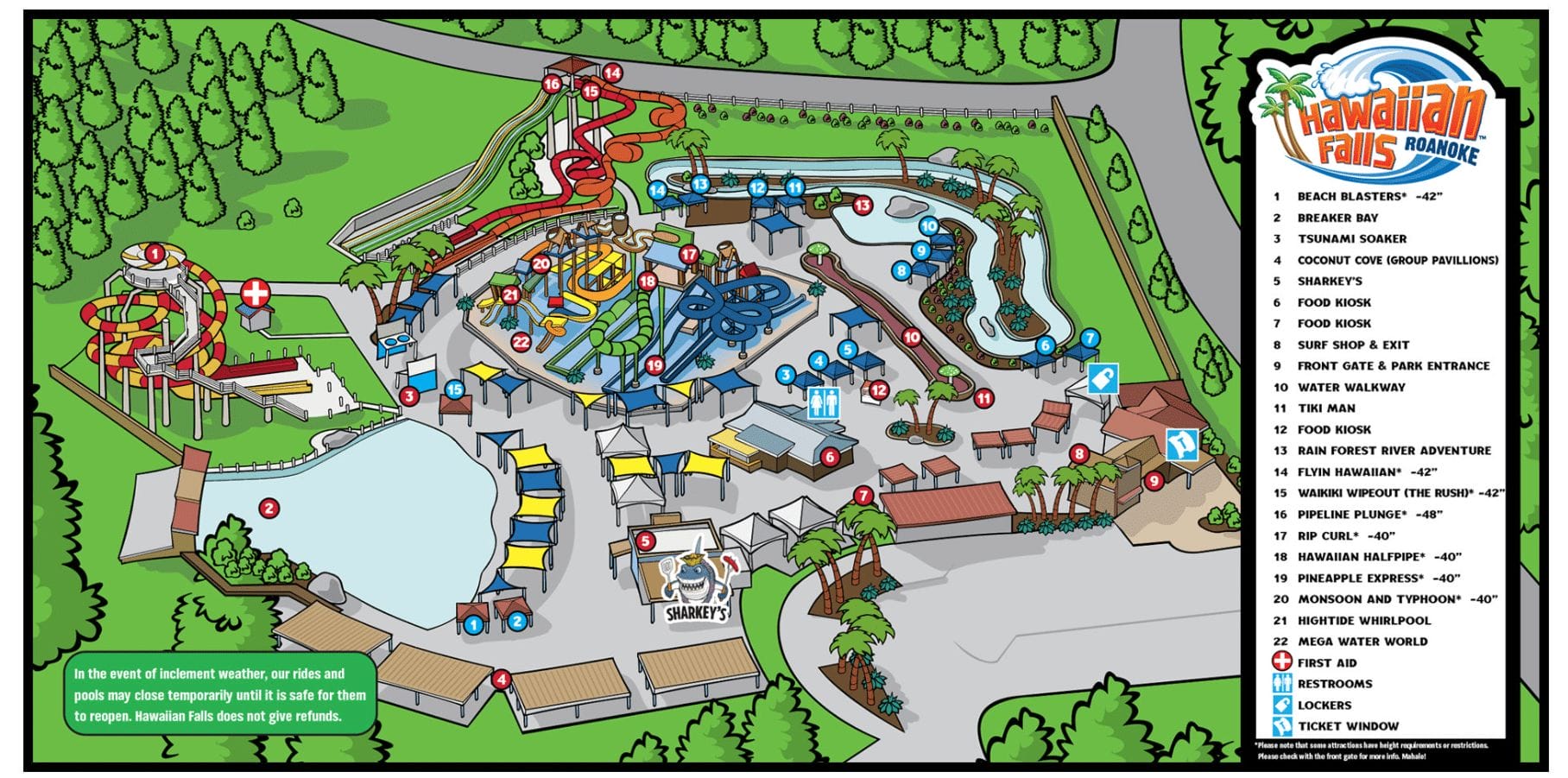 Hawaiian Falls Roanoke Map and Brochure (2022 - 2023 ...