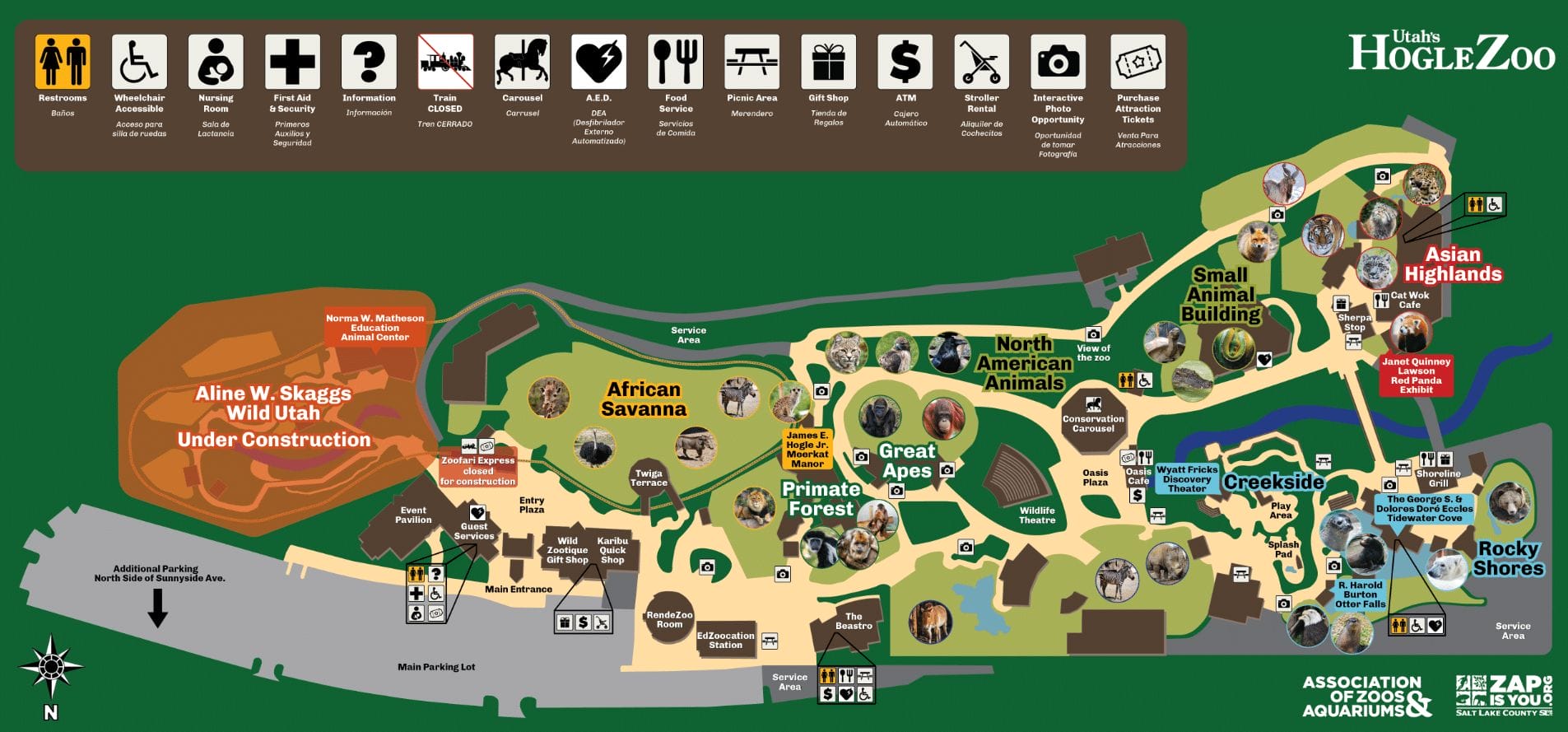 Hogle Zoo Map and Brochure (2022 2023)