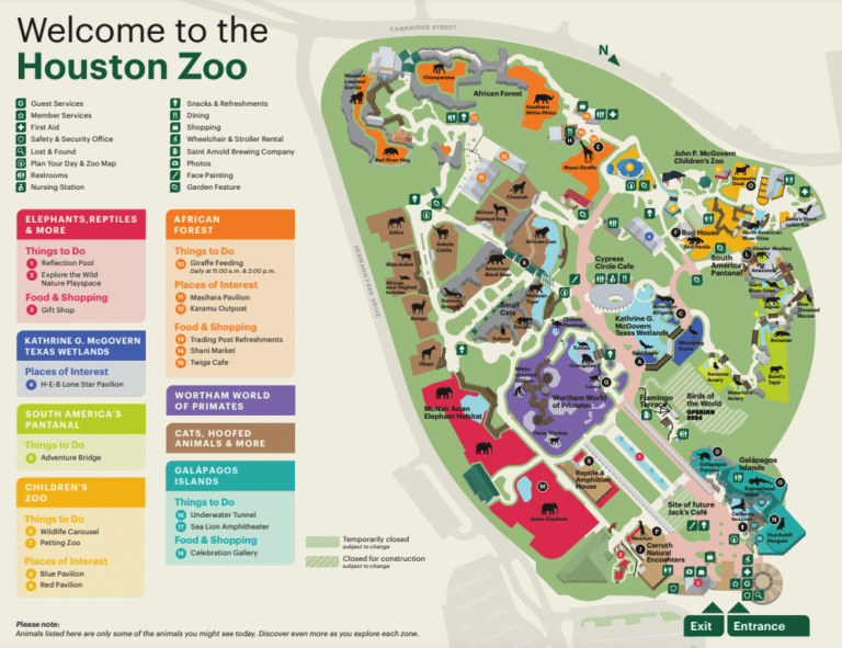 Houston Zoo Map and Brochure (2019 – 2023)
