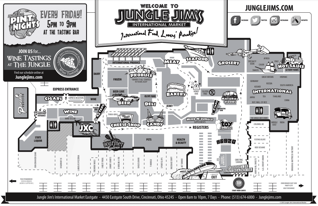 Jungle Jim's International Market Eastgate Map and Brochure (2019 ...