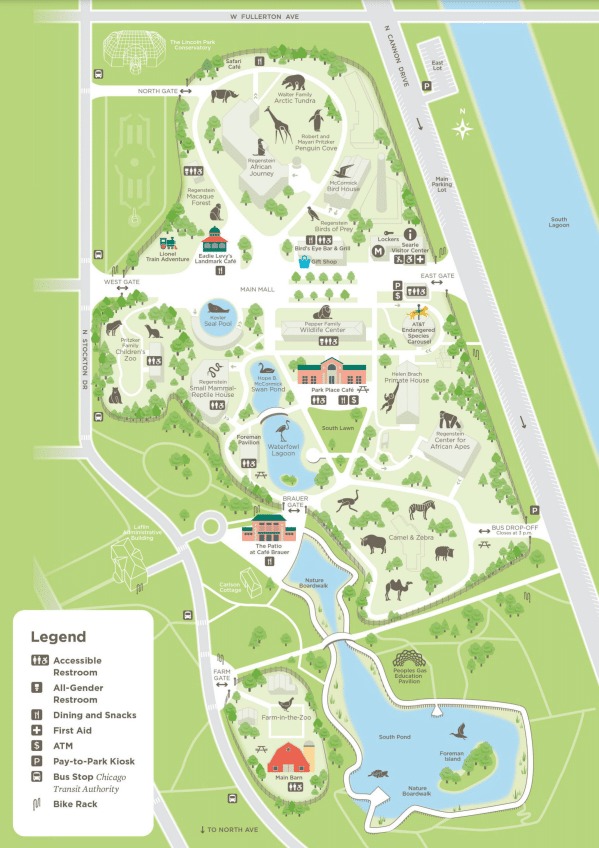 Lincoln Park Zoo Map and Brochure (2022 – 2023)