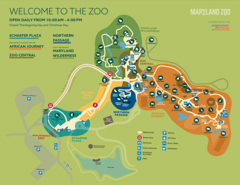 Maryland Zoo in Baltimore Map and Brochure (2018 – 2023)