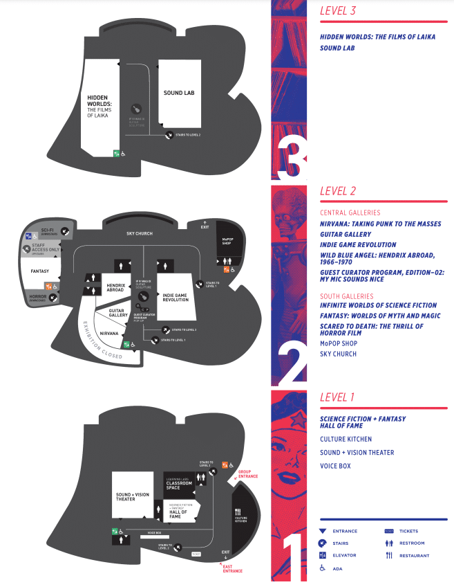 Museum of Pop Culture Map and Brochure (2021 – 2023)