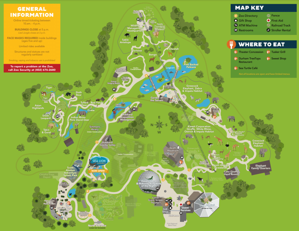 Omaha's Henry Doorly Zoo and Aquarium Map and Brochure (2019 - 2023 ...