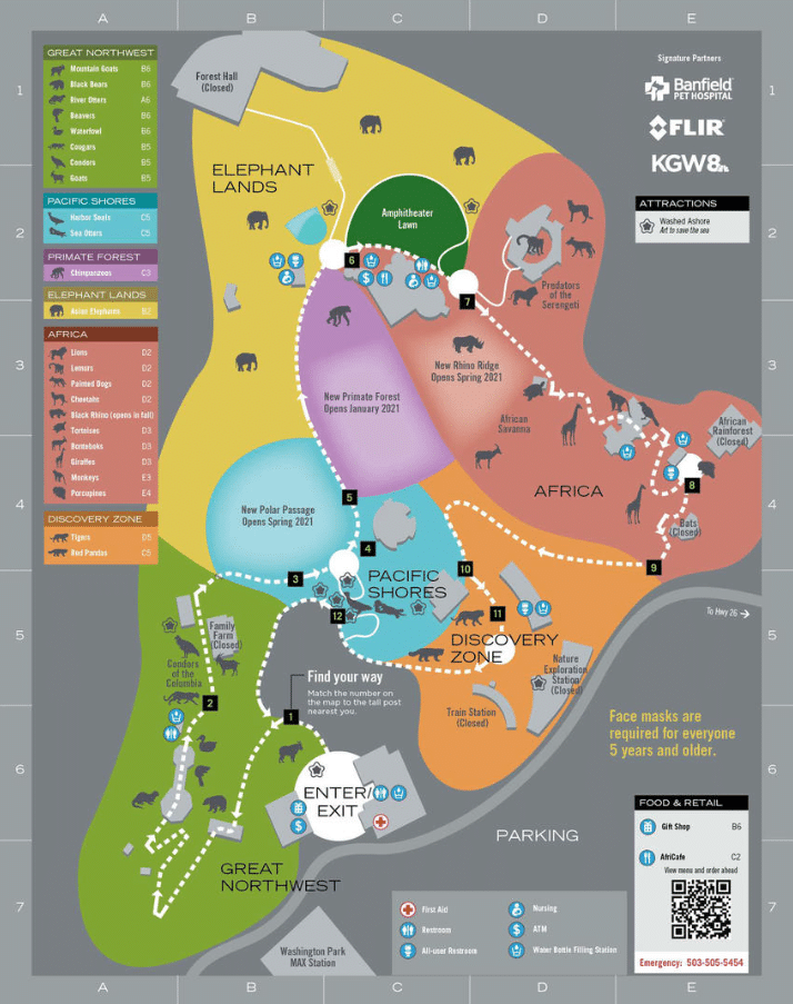 Oregon Zoo Map and Brochure (2012 2024)