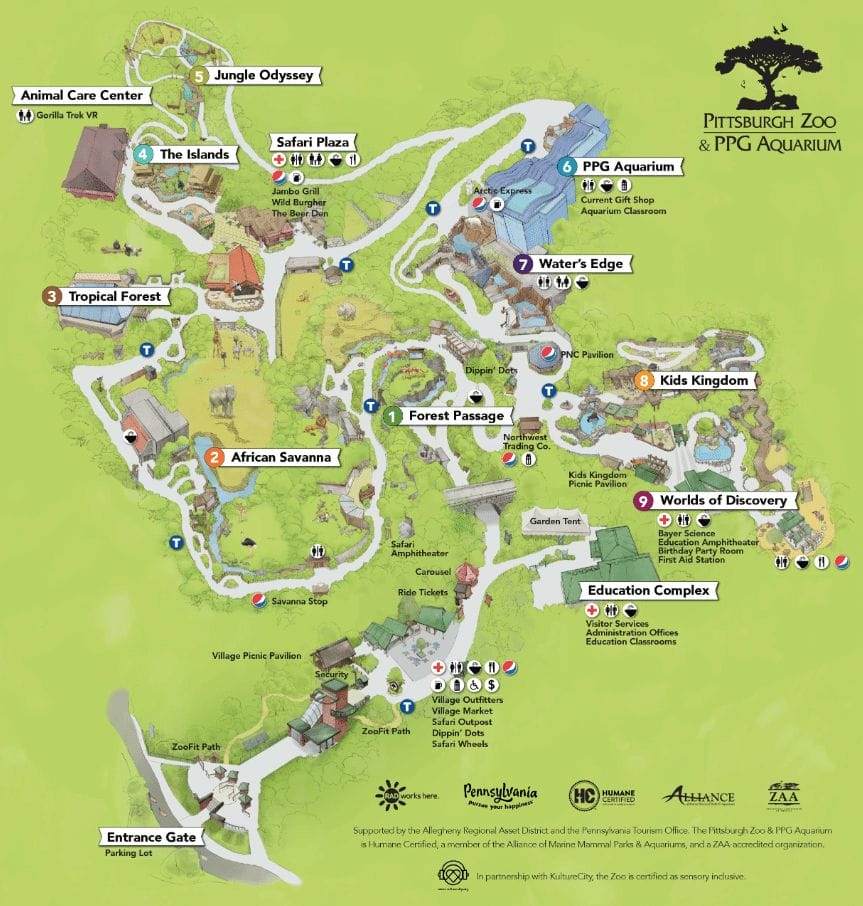 Pittsburgh Zoo & PPG Aquarium Map and Brochure (2019 - 2022