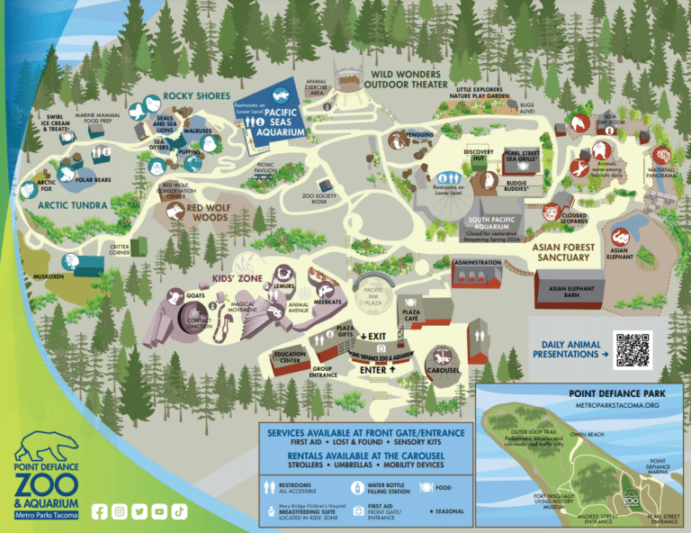 Point Defiance Zoo & Aquarium Map and Brochure (2019 – 2023)