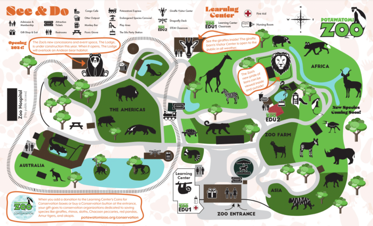 Potawatomi Zoo Map and Brochure (2020 – 2023)