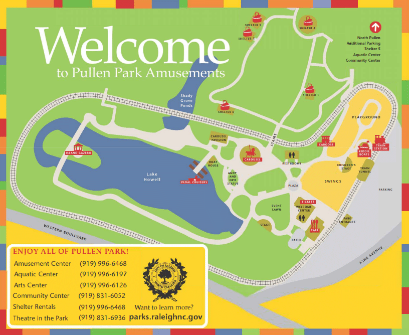 Pullen Park Map and Brochure (2022 2023)