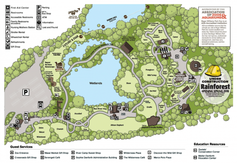 Roger Williams Park Zoo Map and Brochure (2017 – 2023)