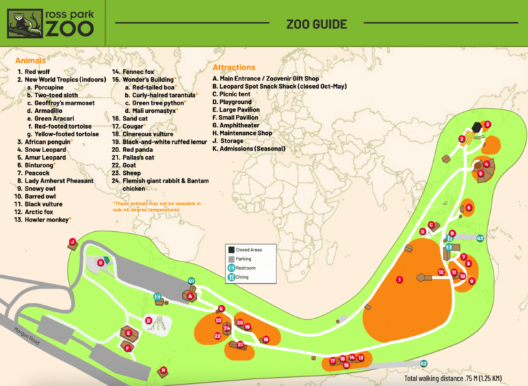 Ross Park Zoo Map and Brochure (2019 – 2023)