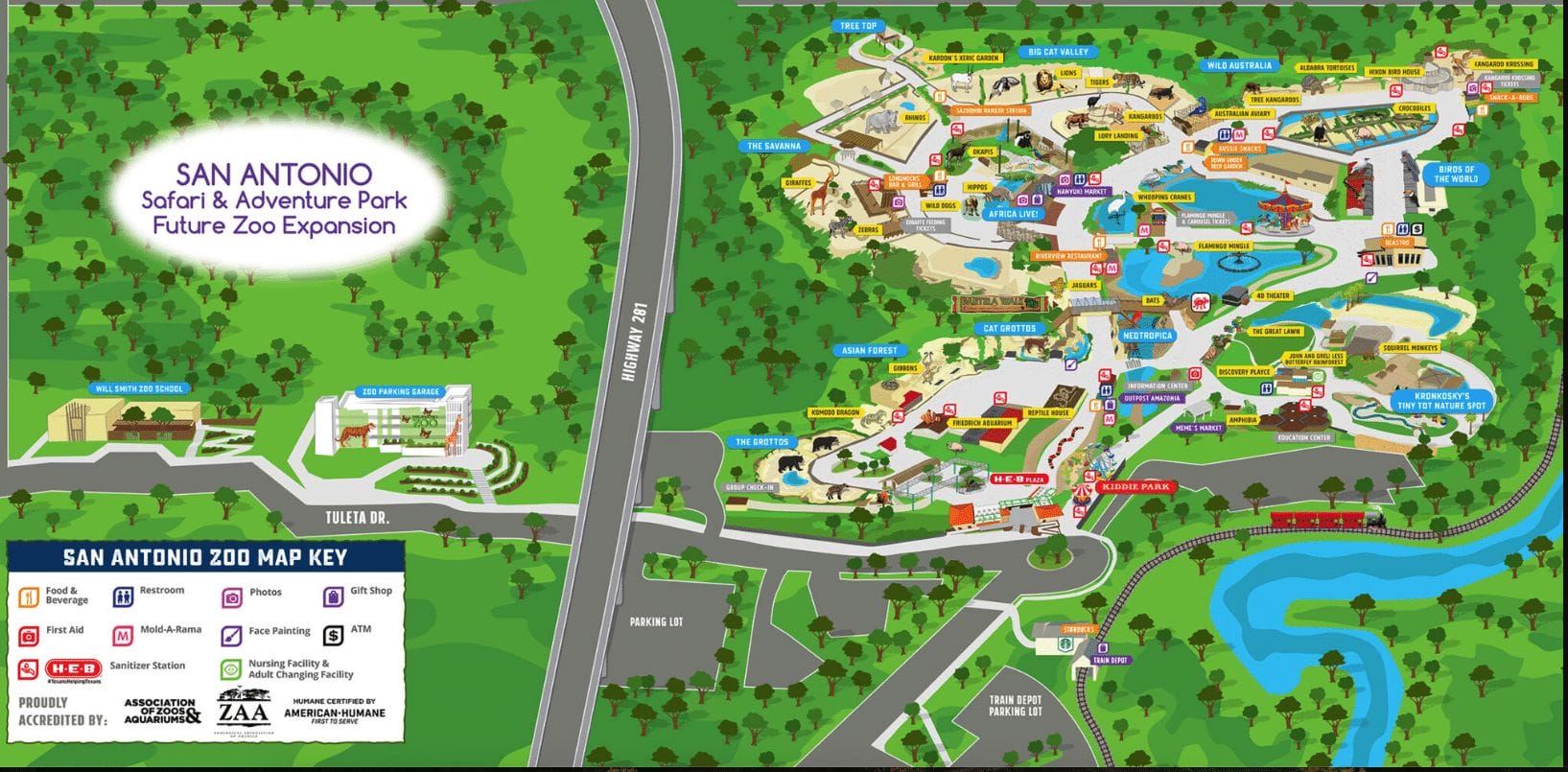San Antonio Zoo Map and Brochure (2020 2023)