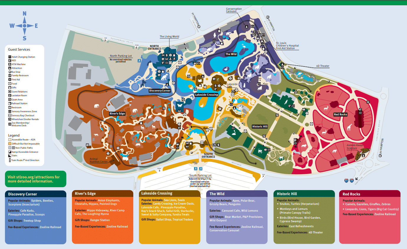 Saint Louis Zoo Map and Brochure (2023) | ThemeParkBrochures.net